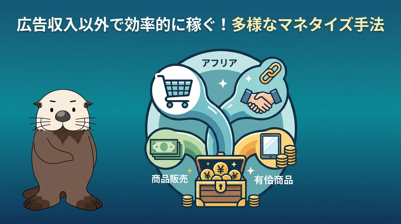 YouTubeの多様なマネタイズ手法のイメージ